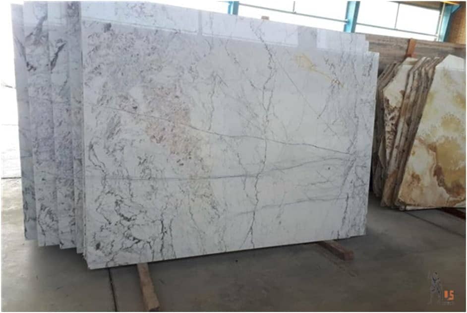 تصویر 3 از اسلب چینی الیگودرز ساختار یکنواخت سفید معدنی